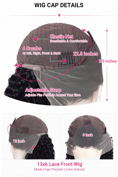 Deep Wave Curly Hair Unit Wig