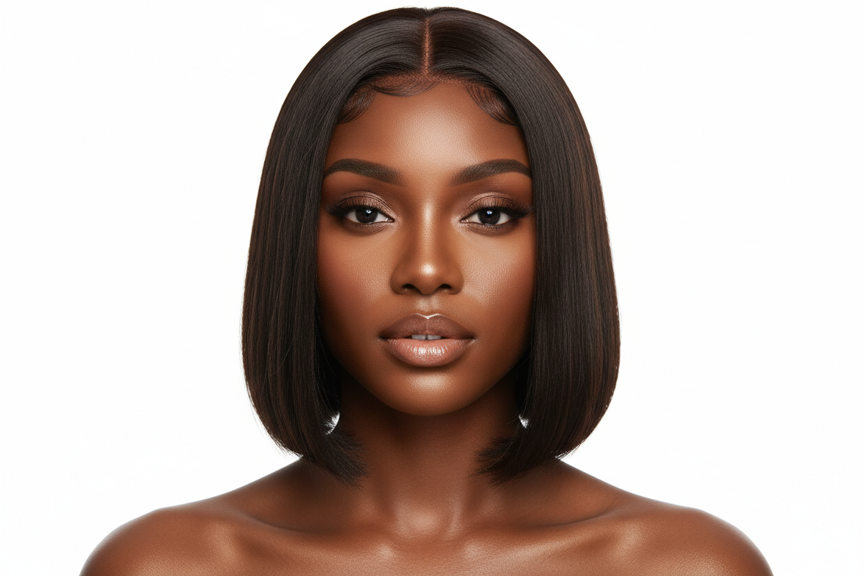 Vietnamese Bone Straight Double Drawn Short Bob Wig – HD Lace Front
