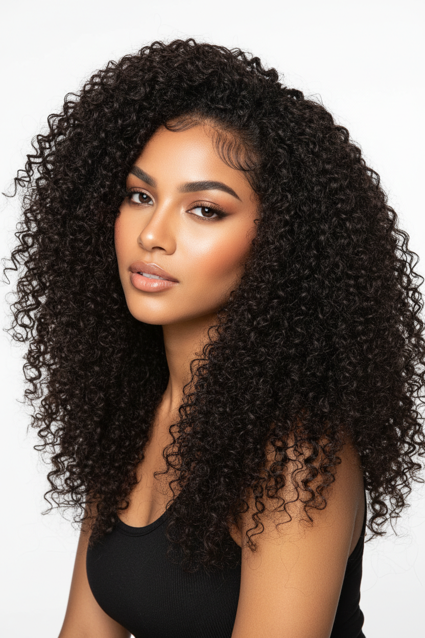 Deep Wave Curly Hair Unit Wig