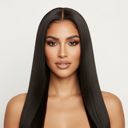 NBX Human hair straight lacefront wig