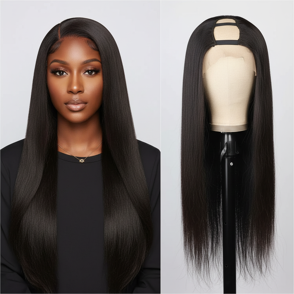 Brazilian Half Wig - Color 1B